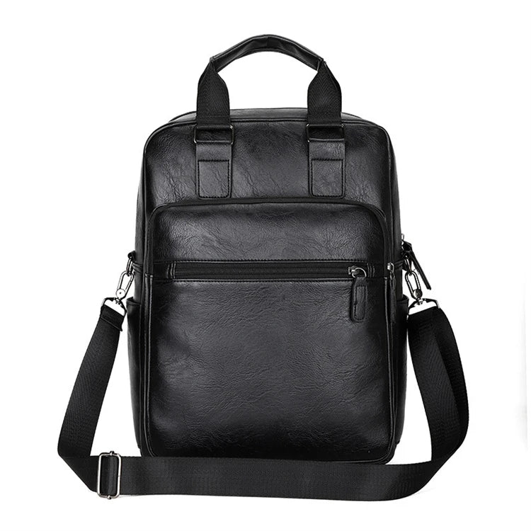 2026 Fashion Pu Leather Odm Men Casual Korean Retro Travel Laptop Backpack
