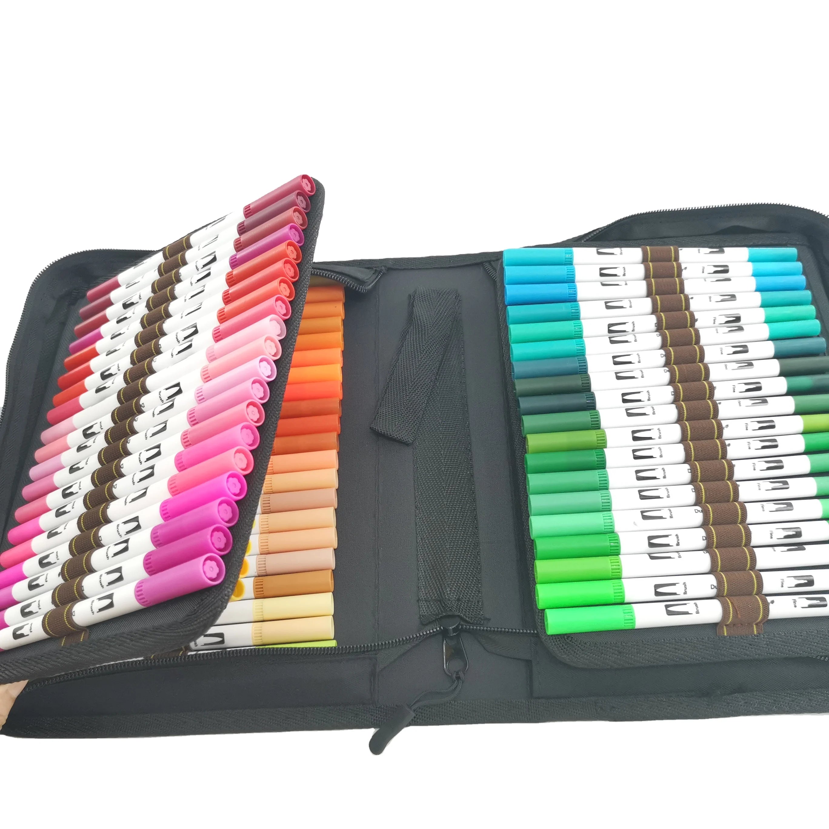 Rotulador Manufacture OEM Factory 12/24/36/48 Dual Tip Watercolor Art Marker Pens Set-Erasable