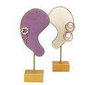 Multicolor Lovely Moon Metal Earring Display Stand Jewelry showcase Earrings Display Organizer for Jewelry Store