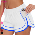 Janya Custom Logo Women Quick Dry Sport Wear Casual Running Clothing Anti-emptied Color Blocking Drawstring Pocket Shorts
