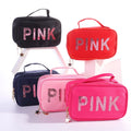 Custom Logo Hand Block Printed Cosmetic Bag Eco Friendly Cotton Waterproof Travel Toiletry Storage Bag for Women