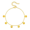 Dainty 18k PVD Tarnish-Free Waterproof Stainless Steel Anklet with Shell Pendant Trendy Unisex Party Accessory