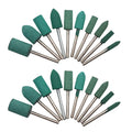 Cylinder Bullet Rubber Head Burr Wheel With 3mm (1/8 Inch) Shank for Dremel and Compatible Jewelry Tool Rotary Polishing Wheel