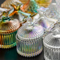 Crystal Diamond Acrylic Nail Cup Clear Glass and Colorful Liquid Dish Other Nail Tools Supplies Other Nail Tools Supplies