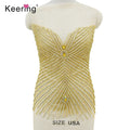 Wholesale Bodice Crystal Applique Cross Rhinestone Patches for Clothing Applique WDP-267