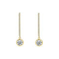 CZCITY Simple 925 Sterling Silver 5A Cubic Zirconia 2026 Factory Directly Wholesale Geometric Bling Earrings