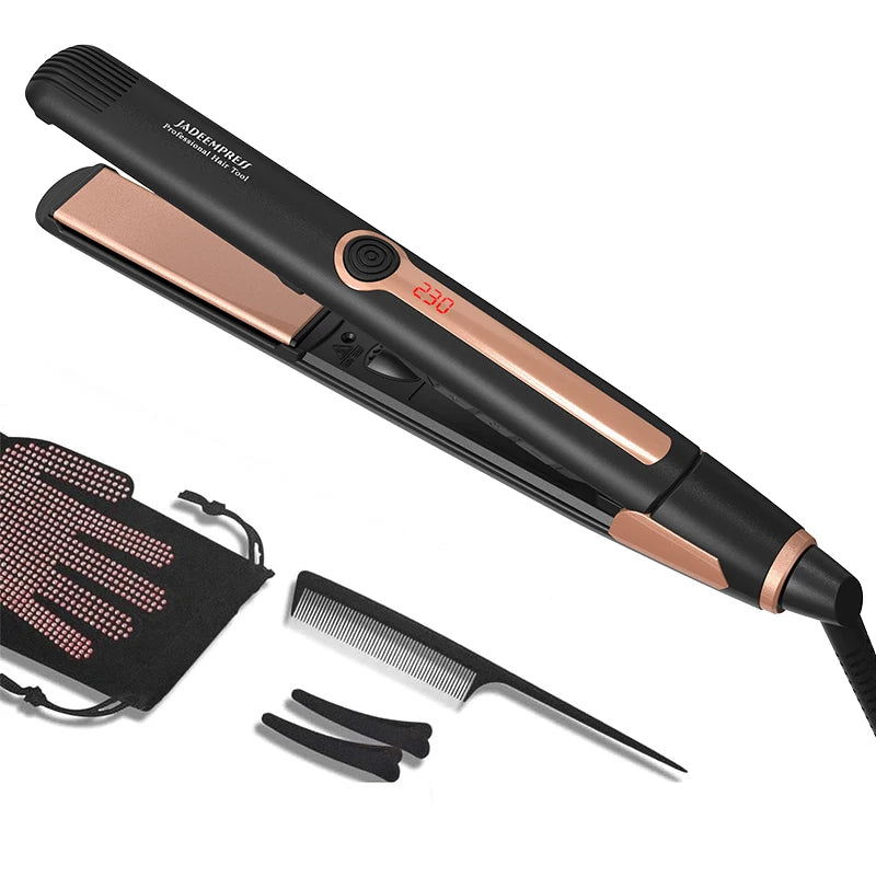 Professional Salon Style Ceramic LCD Electric Hair Iron Wholesale Flat Iron PTC Heater Hair Straightener Household Use