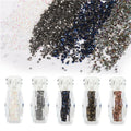 Glitter Micro Diamond Glass Resin Crystal Loose Rhinestones Pixie Crystal 1mm-6mm Trendy Flatback Glue-On for Nail Art