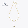 Rochime Ins Style Fashion Multifunctional Chian Necklace 925 Sterling Silver Personalized Fine Jewelry for Women