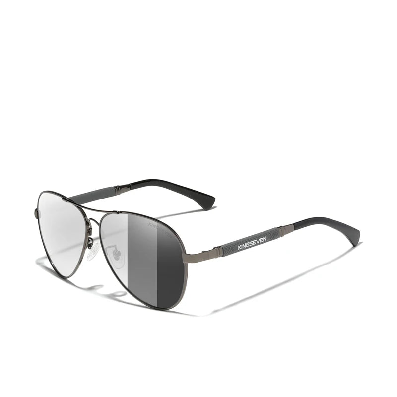KINGSEVEN Fashionable 2025 Titanium Alloy Frame Polarized Sun Glasses for Men Pilot Mirror Eyewear Glasses Women Shades 7730