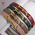 Simple Design Equestrian Real Cow Leather Belt Women Waistband Fashion All Match Jean Pant Dress Belt Genuine Leather Waist Belt