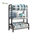 Kitchen Unique 2 Tier/3 Tier Stainless Steel Dish Drying Drainer Rack