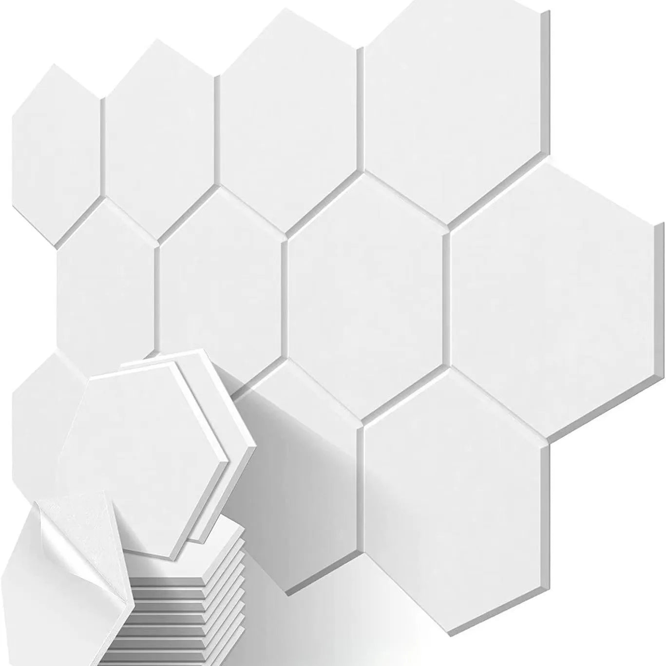 12 Pack 9mm Decorative Soft Soundproof Acoustic Panels Polyester Felt with 3D Model Design Ships From China