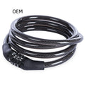 Portable Anti-Theft Steel Cable Lock Reinforced 5-Digit Password Alarm System for Bicycles Cross-Border Bicycle Accessories