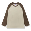 Mens 260G Heavy Raglan Sleeve T-shirt Men's Splicing Contrast Color Tshirt Unisex Custom T-shirt