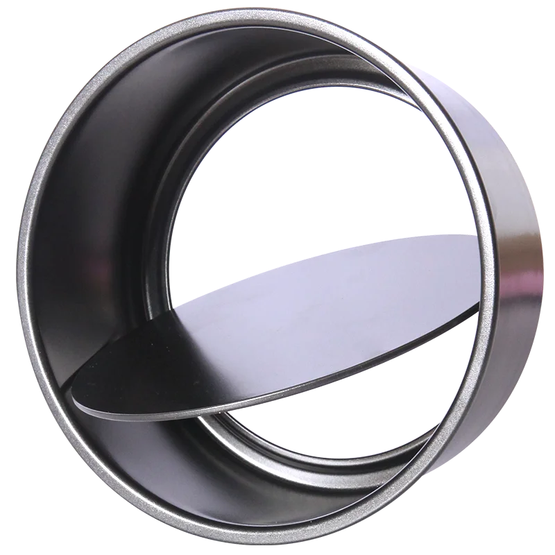 CHEFMADE Baking Mold 8 Inch Non Stick Black Carbon Steel Round Cake Pans With Loose Removable Bottom