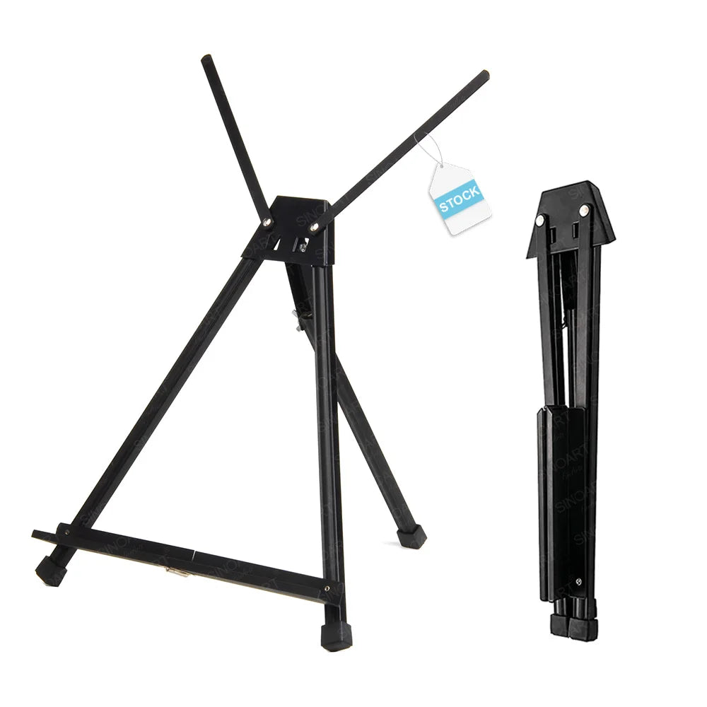 SINOART Low MOQ Artist Portable Art Aluminum Easel Stand for Painting/Display Table Top Easel