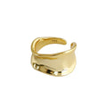 Irregular Women Rings Open Gold Plated Sterling Silver Minimalist Ring