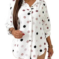 Autumn New Women's Minimalist Printed Loose Casual Shirt