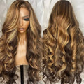 Customized 13x4 Lace Frontal Wigs Brazilian Human Remy Hair Highlight Body Wave Lace Front Wig Glueless Wigs Human Hair