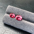 Synthetic Pink Sapphire Lab Grown Gemstones Oval Faceted Cut Jewelry Making Lab Grown Sapphire