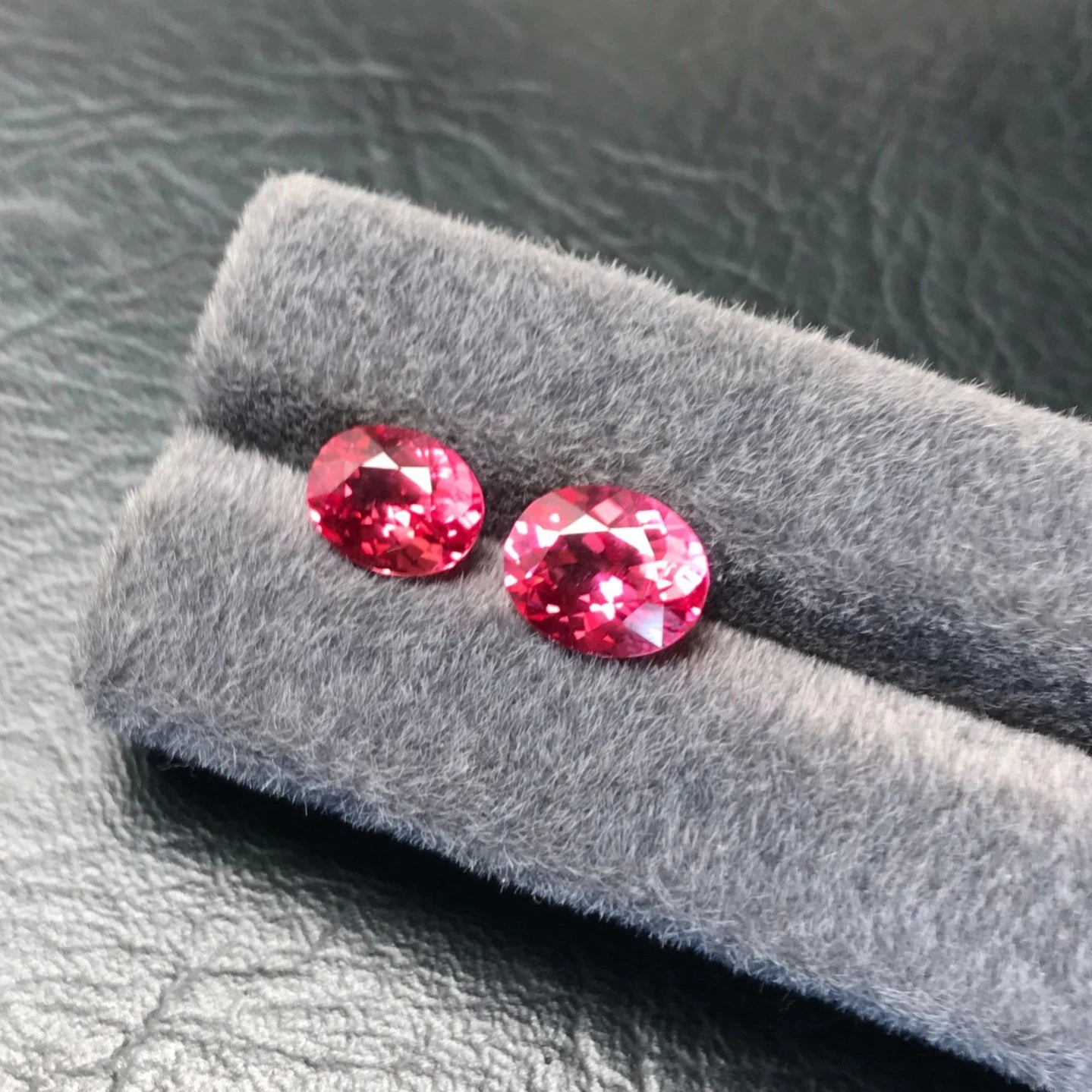 Synthetic Pink Sapphire Lab Grown Gemstones Oval Faceted Cut Jewelry Making Lab Grown Sapphire