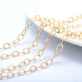 Factory Wholesale14K Gold Plated Thick O Shaped Chain for Diy Jewelry Roll Necklace Bracelet Making Accessories