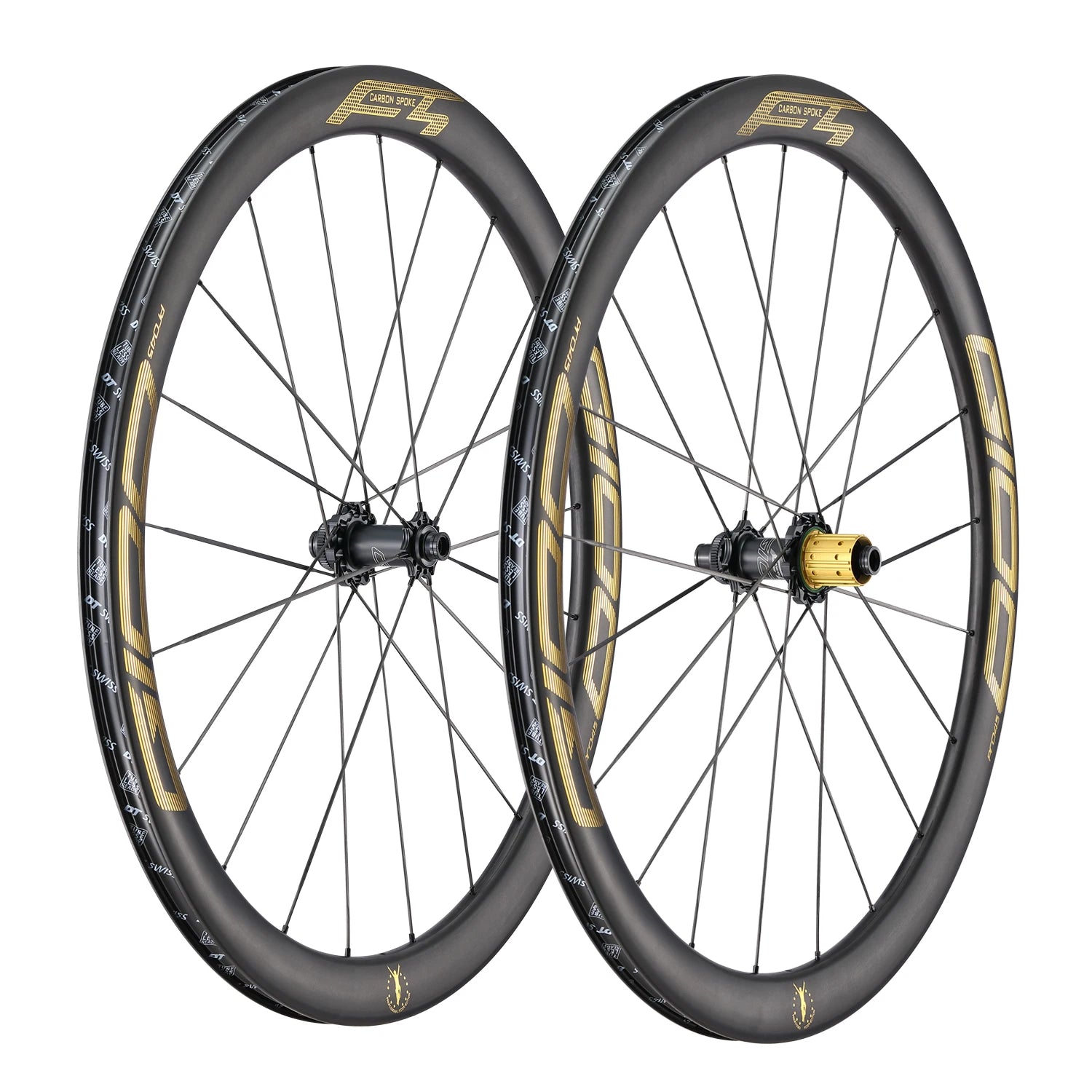 GIOO F5 High-end Road Bike Wheelset Toray T800 Carbon Fiber Disc Brake System Matte Finish 21H Spokes 1180g