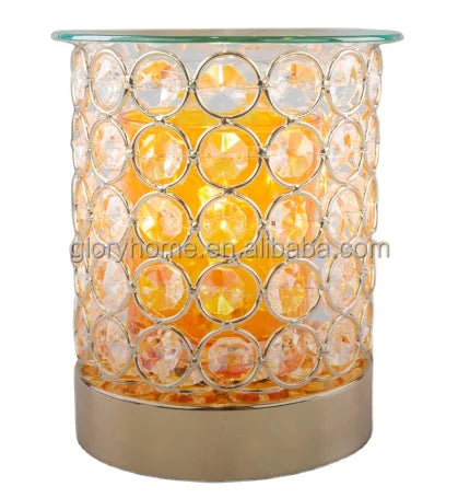 The Gold Essential Oil Warmer Lamp Luxurious Sliver Oil Warmer Plug in 7 Colors Oil Warmer Electric for More Romantic Night Life