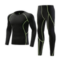 2 Pcs Cool Dry Compression Kid's Sportswear Sweatsuit Set Elastic Waist Skinny Top Bottoms for Football Basketball Running