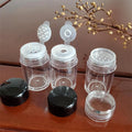 10g PS Plastic Round Cosmetics Loose Powder Jar 10ml Plastic White Black Transparent Glitter Powder Bottle