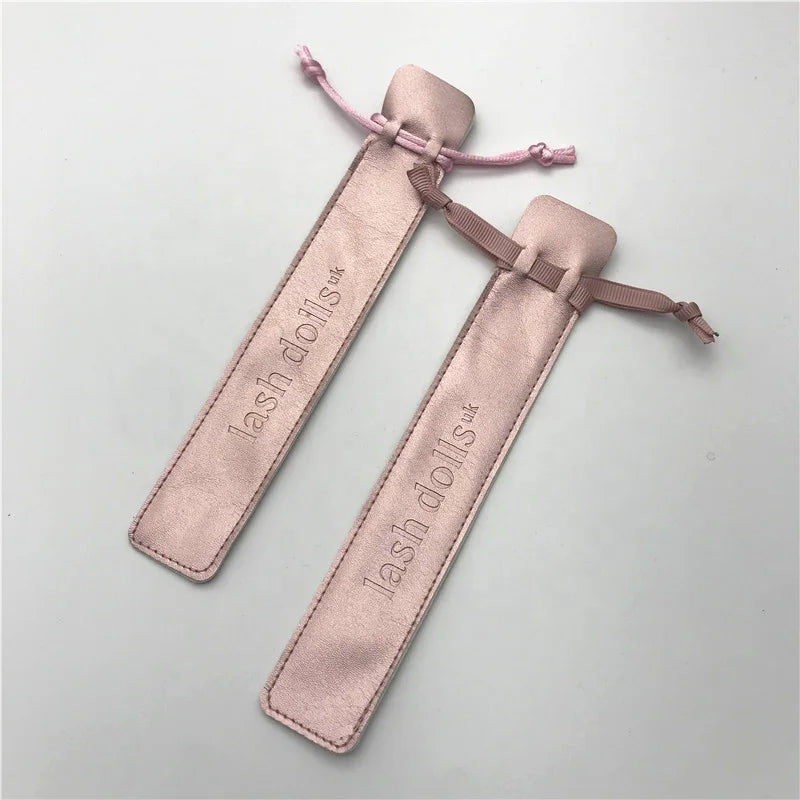 Custom Leather Cute Pen Holder Case Mini Pencil Pouch Bag for College Student Gift Packaging