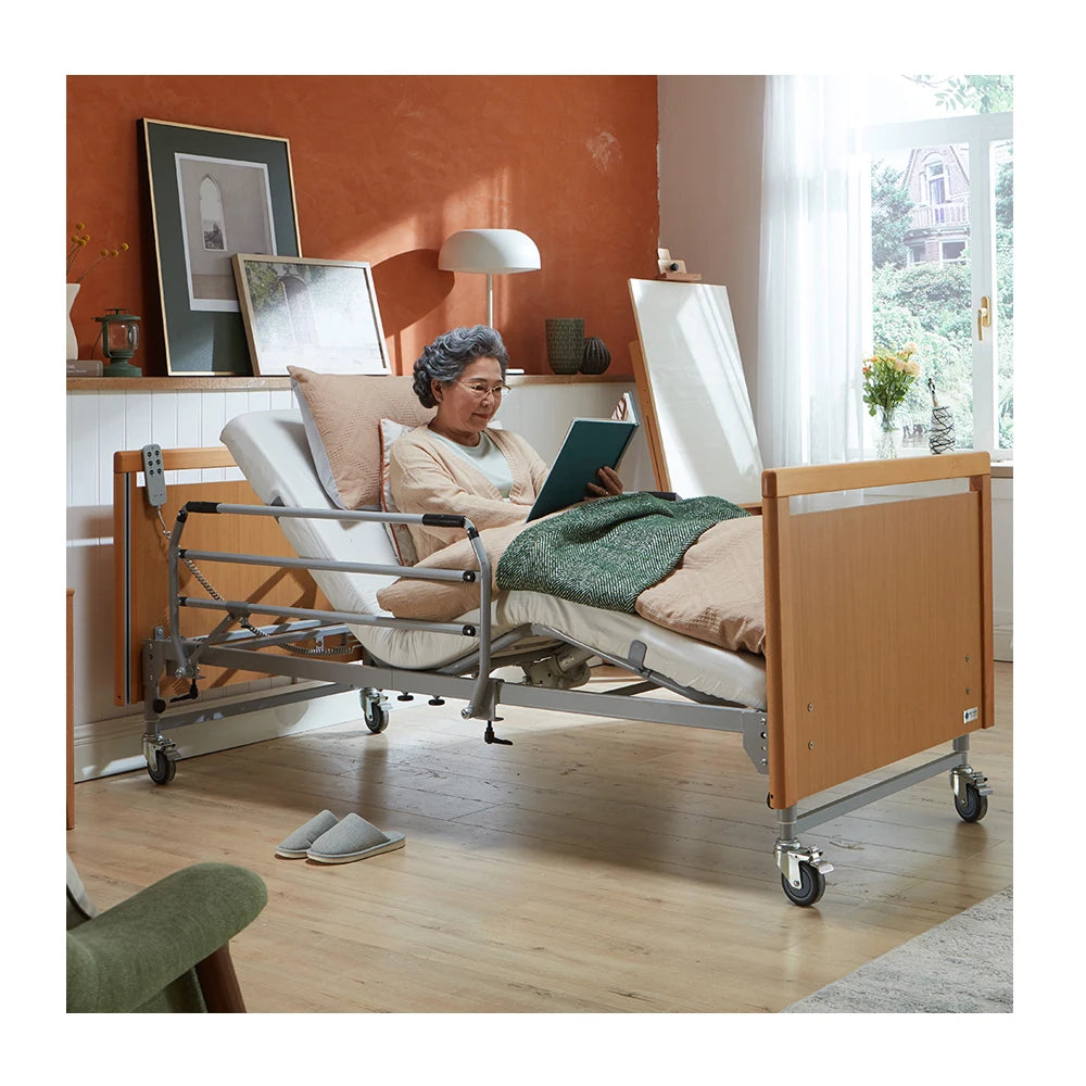 Home Care Bed Adjustable Backrest Footrest Nursing Home Electric Beds for the Elderly