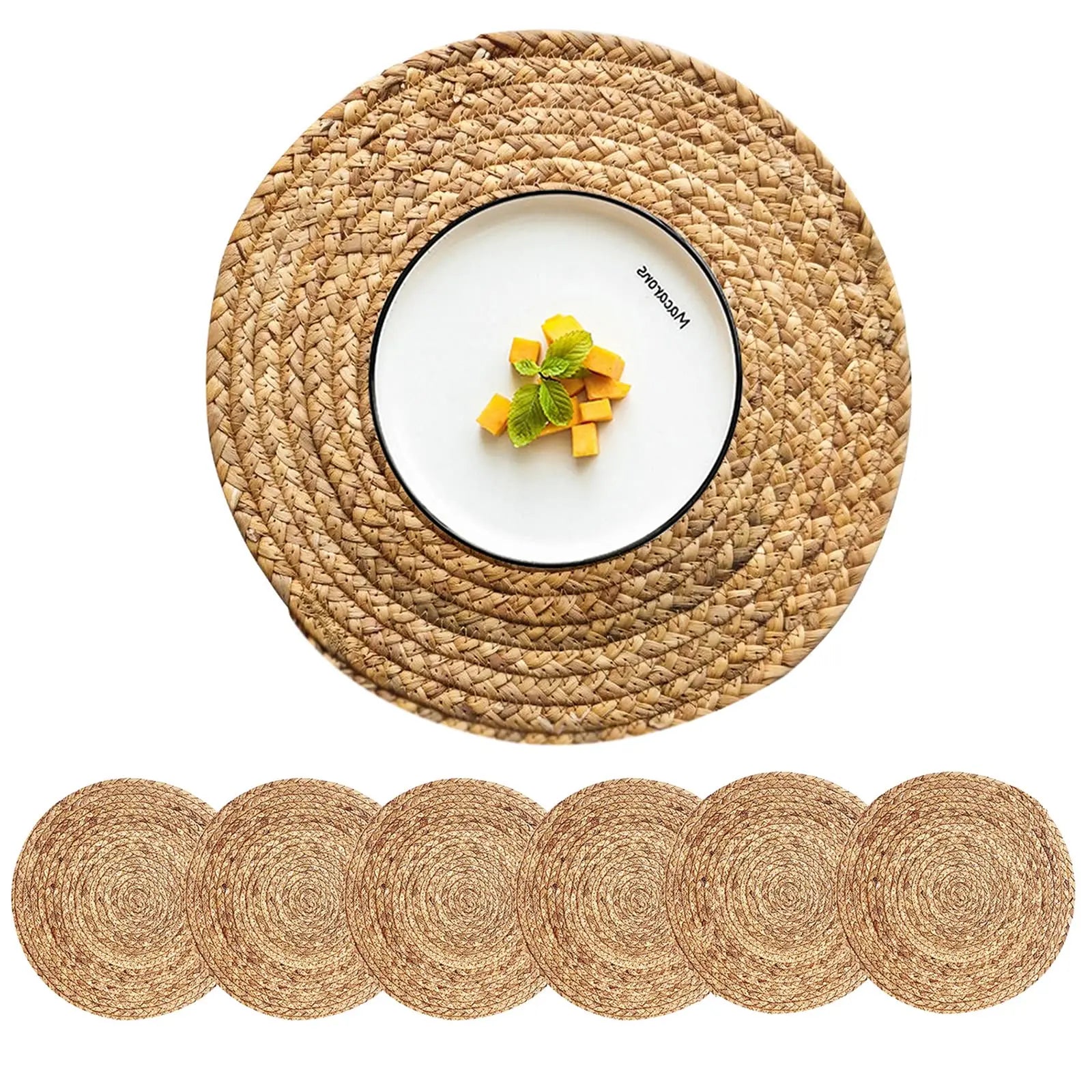 Wholesale Natural Round Mat Woven Placemats Wicker Seagrass Placemat Rattan Placemats