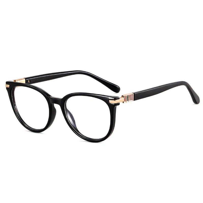 Women's Glasses 2024 Trend Cat's Eye Flat Mirror TR90 Anti-blue Light Eyeglasses Frame Simple Glasses Oculos De Grau Feminino