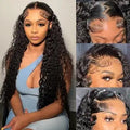 Curly Deep Water Wave Glueless Wig HD Transparent  13*4 Lace Front Human Raw Brazilian Vietnamese Wig Wear & Go for Black Women