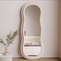 Factory Direct Sale Customize Size Colored Flannel Frame Wavy Full Length Body Floor Mirror