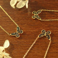French Retro 18k Gold Plating Butterfly Choker Necklace No Fading Black Butterfly Vintage Necklace Stainless Steel Jewelry