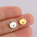Custom Stainless Steel 10mm Bear Pendant Lovely Jewelry Accessory for Bag Decoration Denim Other Components