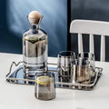 Handmade Crystal Color Glass Carafe Water Pitcher Jug Kettle With Lid