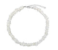 Summer Beach Irregular Color Puka Broken Shell Necklace Bracelet Set Natural Jewelry for Men and Women.