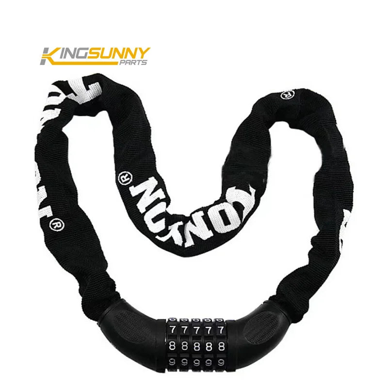 Bicycle Accessories 5-Digit Password Lock Anti-Theft Portable Long 900mm Steel Resettable Security Motorcycle Bicycle Chain Lock