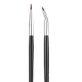 2024 Custom Logo Vegan Eyeliner Lip Gloss Brush Thin Tip Black Lip Brush with Wood Handle Synthetic Eye Concealer Brush