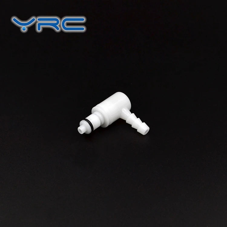 YRC 3/16" Male Barb Shut-off Elbow Smooth Quick Disconnect Hose Fitting