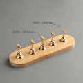 Multiple Sizes Nail Practice Holder Wood Base Nail Tips Holder Gold Silver Magnetic Nail Art Tips Display Holder