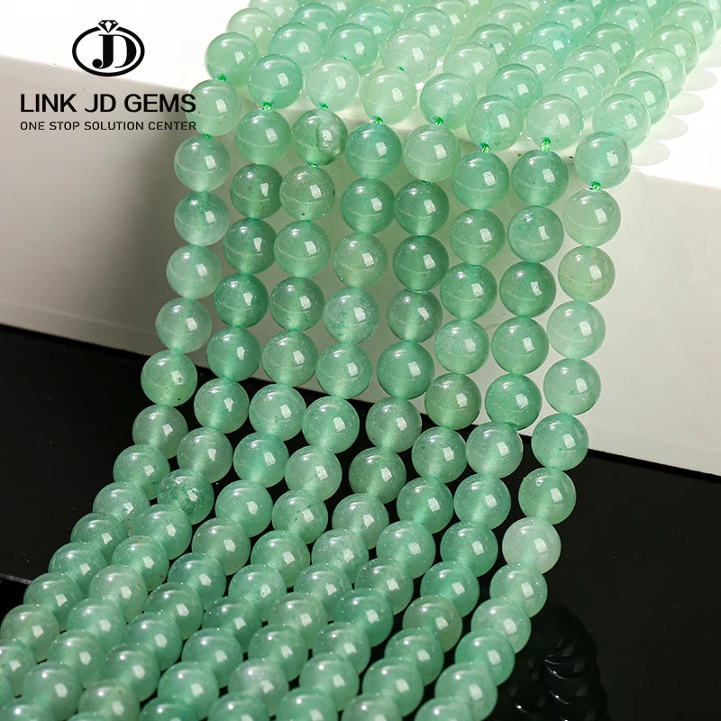 JD 4-12mm Pick Size Dyed Color Green Blue Pink Chalcedony Round Loose Stone Beads for Jewelry Making Accessories