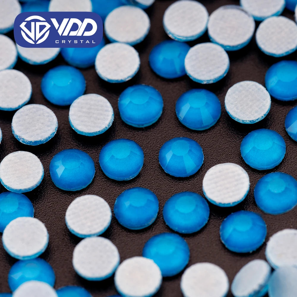 VDD SS6-SS30 284 M Blue Glass Rhinestones Hotfix Crystal Flatback Strass Stones for Garment Decorations Clothes Accessories
