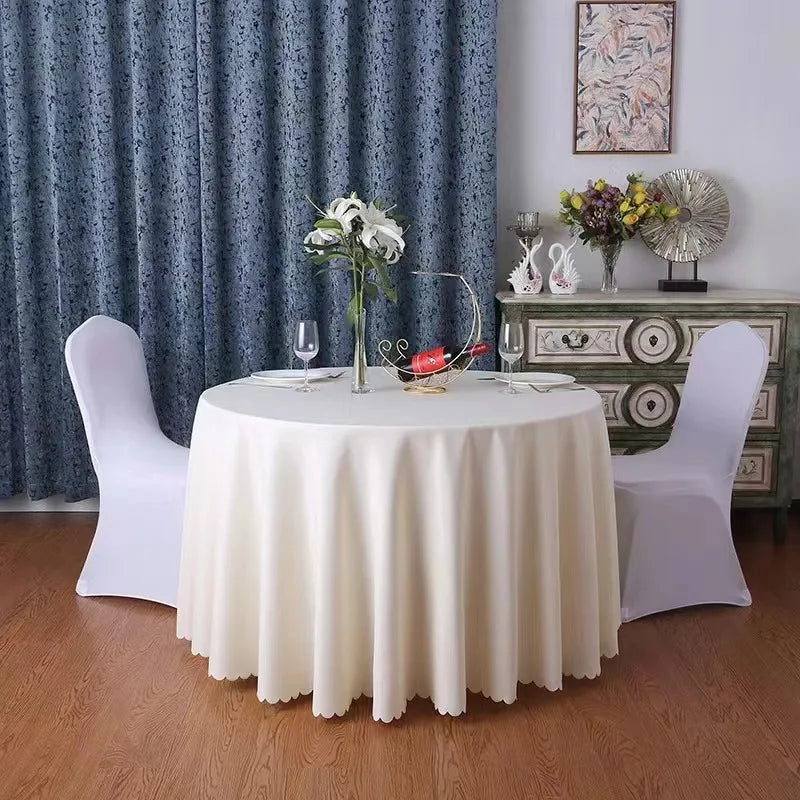 Handmade Modern Style Round Banquet Table Cloth Custom Wedding Cover for Home Party Events Made of Polyester/Cotton