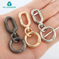 Factory Wholesale Double Opening Swivel Clasp Clips Metal Swivel Spring Snap Hooks Key Chain Clip with Key Ring for DIY Keys
