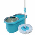 Home Use 360Â° Spin Dry Labor - Saving Hand Press Dry Mop Bucket with Steel Pole for Cleaning